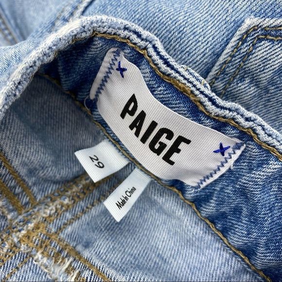 PAIGE Alethea Mid-Rise Distressed Jean Skirt - Picture 8 of 10